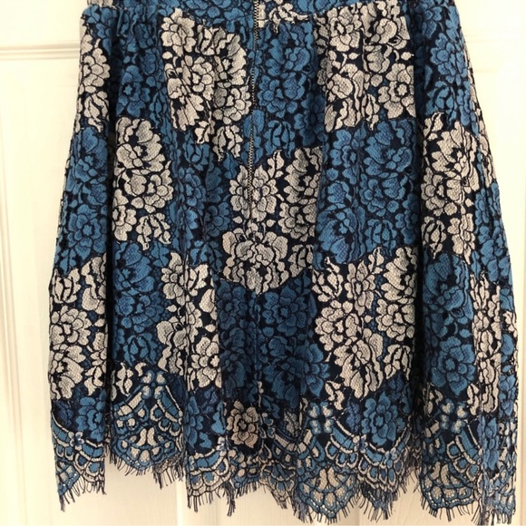 NBD Revolve Daimilee Strapless Blue Lace Dress - Picture 9 of 14